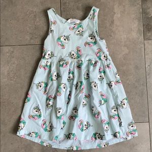 Girls H&M unicorn tank dress 2-4Y.